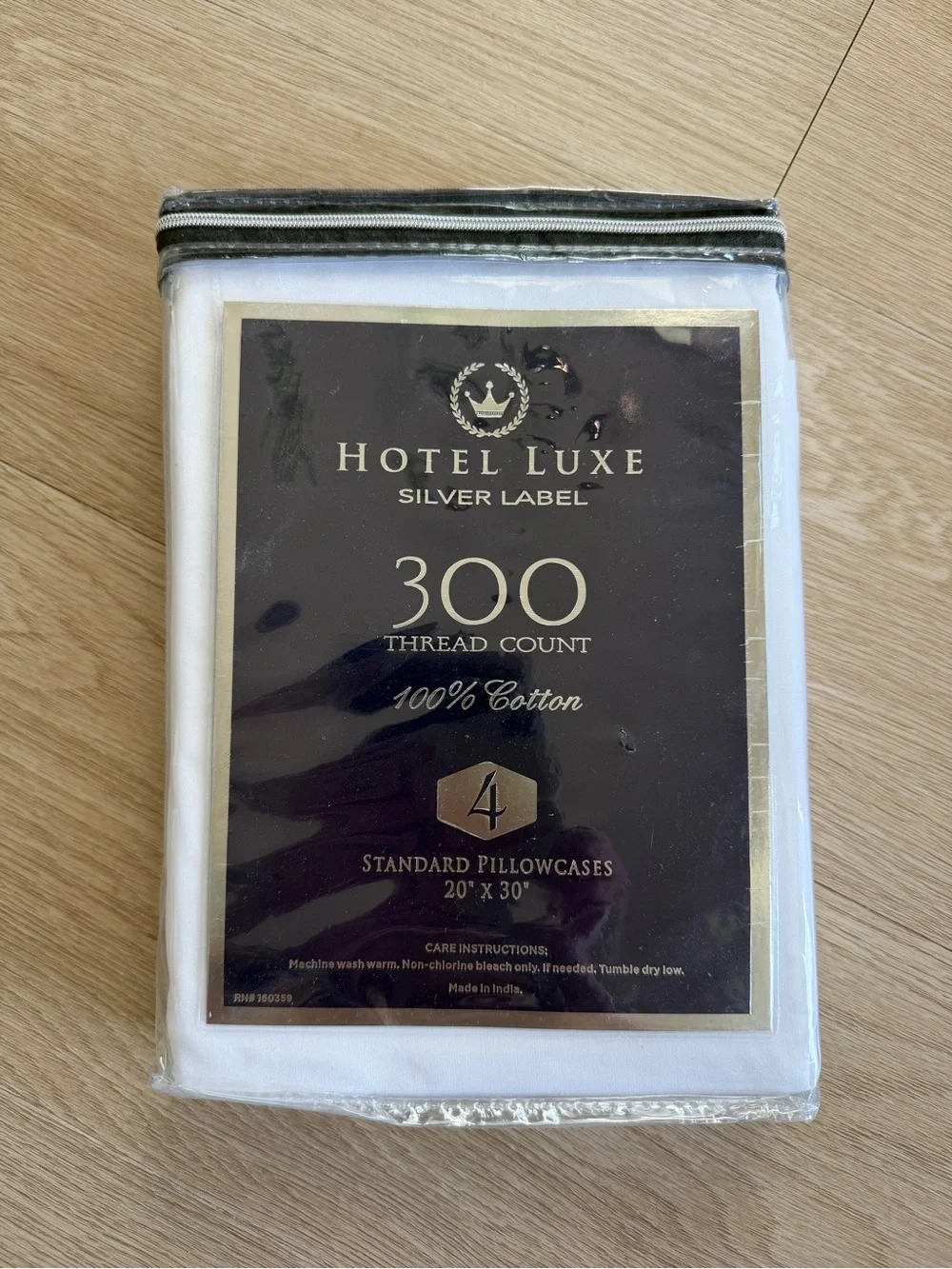 Hotel Luxe Silver Label 300 Thread Count 100% Cotton Pillowcases 20x30 White NEW